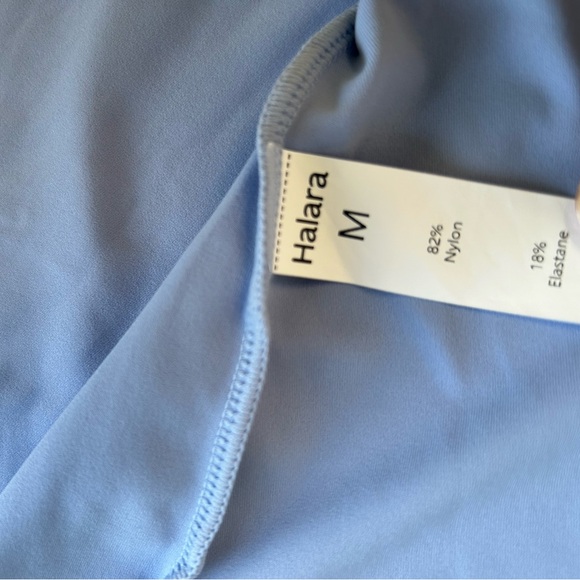 **SIZE M - NWOT** HALARA Long Sleeve Tie Front Split Yoga Sports Top - Picture 3 of 5